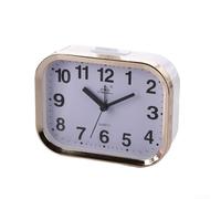 Square Bedside Alarm Clock,Extra Loud Ringtone,Student Alarm Clock,Easy to Read Digital Dial,White/Black, (White)