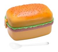 Square Bento Box, Cartoon Hamburger Tableware, Kids School Lunch Container