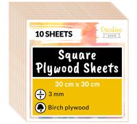 Square Birch Plywood Sheets - 300x300x3mm