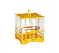 Square Bird Flight Cage With Rolling Stand And Feeder,Portable Plastic Bird Cage With Tray For Small Birds-Yellow decor