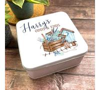 Square Bits & Bobs Storage Watercolour Personalised Garden Odds & Ends Tin Personalised Gift | Custom Gift | Personalized Tin | Personalised Tins | Gift For Her | Gift For Him
