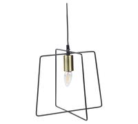 (Square, Black) 40W Hanging Cable Ceiling Mounted Metal Lamp Light