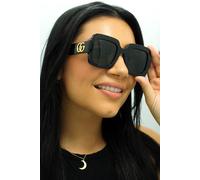 Gucci Square Womens Black Grey GG1547S - One Size