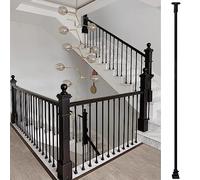 Square Black Iron Balusters for Staircase Wrought Iron Railing Spindles for Indoor/Outdoor 15 Pack 130cm Durable and Stylish Posts for Home Decor and Safety