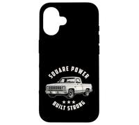 Square Body Truck Built Strong Design Case for iPhone 16