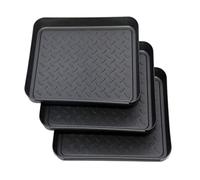 Square Boot Tray Boot Tray, Shoe Tray, Drip Trays, Tuff Tray, Waterproof Multi-Purpose Plastic Drip Trays Rubber Mats for Entryway Shoes Pets 3Pcs
