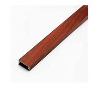 Square Box Cable Trunking,Aluminum Alloy Trunking,Self-Adhesive Cable Hider,Decor Wire Hider,Electrical Cable Management，1m Long,Cable Management For Home Office(Mahogany Grain,24 * 12mm)