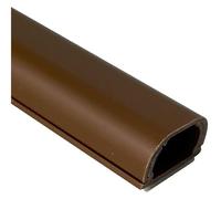 Square Box Cable Trunking, Flush-Mounted Cables Self-Adhesive Wire Cover, Self-adhesive Floor Cable Cover for Under Office Desks(Brown)