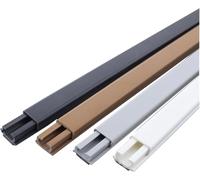 Square Box Cable Trunking, Square Trunking, Sturdy, Anti-Stomping, Self-Adhesive Cable Hider for Electric Cables, Trunking(Black,12x7mm)