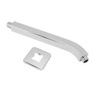Square Brass Wall Mounted Shower Head Extension Arm, 10in Rustproof Shower Arm with Chrome Plating, Modern Design Shower Head Accessories for Bathroom Sink and Wash Basin (Electroplated)