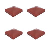 SQUARE BROWN PYRAMID FENCE/GATE POST CAP TOP 100mm x 100mm 4 Inch