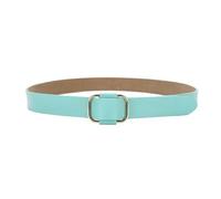 Square Buckle PU Leather Belt for Women - Decorative Casual Belt,Aqua Blue,2.8x105cm