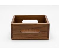 Square Burning Wood Napkin Holder For Restaurant Decor Kitchen Bar Accessories (7.5"x 7.5"x 2.75")