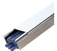 Square Cable Channels for Wire Management, Durable On-wall Cord Cover Indoor Outdoor Use, Stainless Steel Ethernet Trunking Sleeve