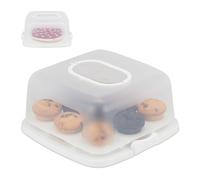 Square cake carrier Muffin Transport Box BPA-Free Lockable Cake Transport Box