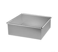 Square Cake Pan 6.6 Inch with Removable Bottom - Anodized Aluminum Alloy for Even Baking - Deep Cheesecake & Brownie Tin for Professional Results
