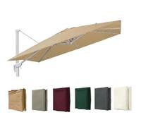 Square Cantilever Parasol Replacement Canopy, Patio Umbrella Top Cloth | UV-Block Durable Square Sun-Shade Sheet, Outdoor Lawn Market Shelter Accessory(Khaki,3x4m)