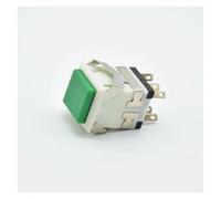 Square Cap 2NO 2NC DPDT Momentary/reset Pushbutton Switch AC 3A/250V 6A/125V IDGTTLDF(Green)