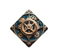 Square Car Air Fresheners Cool Steampunk Gears Pattern 6 Pcs Car Aromatherapy Tablets For Car Wardrobe Shoe Cabinet Eliminate Odors