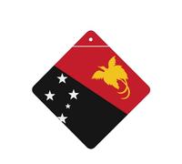 Square Car Air Fresheners Flag Of Papua New Guinea Pattern 6 Pcs Car Aromatherapy Tablets For Car Wardrobe Shoe Cabinet Eliminate Odors