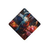 Square Car Air Fresheners Hummingbird Pattern 6 Pcs Car Aromatherapy Tablets For Car Wardrobe Shoe Cabinet Eliminate Odors