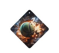 Square Car Air Fresheners Lightning Fever Tennis Pattern 6 Pcs Car Aromatherapy Tablets For Car Wardrobe Shoe Cabinet Eliminate Odors