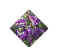 Square Car Air Fresheners Purple Chinchilla Pattern 6 Pcs Car Aromatherapy Tablets For Car Wardrobe Shoe Cabinet Eliminate Odors