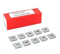 Square Carbide Indexable Insert K1215, 12 x 12 x 1.5mm Straight-Hole Woodworking Planer Blade for CNC Router Bits, Compatible with for BINSTAK