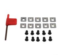 Square Carbide Inserts 15x15x2.5mm 4R0.5, Indexable Wood Lathe Turning Tool Cutters for General Woodworking, 10 Pack