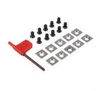 Square Carbide Inserts 15x15x2.5mm for Wood Lathe Turning Tool - Indexable Woodworking with 4 Edges, Compatible with General Wood, Plywood, MDF