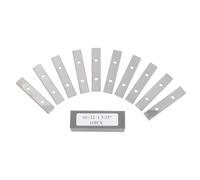 Square Carbide Inserts for Wood Hand Hold Scraper, 10pcs 60x12x1.5mm 35° Double-for Edge Reversible Cutting, Solid Carbide, Compatible