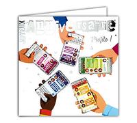 Square Card Happy Birthday Enjoy Mobile Phones Smartphones Social Networks Silver