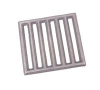 Square Cast Iron Fire Grate 27x19.5cm, Heavy Duty Fireplace Replacement Part for Efficient Burning & Air Flow, Secure Log Holder for Wood Stoves and Hearths, Black Finish
