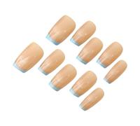 Square Cat's Eye Fake with Smiling Face - Full Cover Acrylic Glue-On Artificial