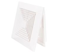 Square Ceiling Air Vent Cover White ABS Grille for Duct Openings | Smooth Wipe-Clean Surface, Spring Buckle Fitting, Shutter Design, Widened Edges, Simple Indoor Installation for Homeowners