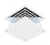 Square Ceiling Vent Deflector, Air Deflectors for Ceiling Vents, Efficient and Comfort, Acrylic Material(White,35x35 cm/13.8x13.8 in)