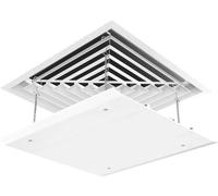 Square Central Air-Conditioning Windshield Anti-Direct Blowing Air-Conditioning Deflector Suitable for Office Ceiling Air Outlet White (Size : 60x60cm/23.6x23.6in)