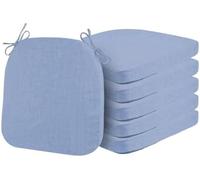 Square Chair Cushions, Non-Slip Comfortable Indoor Chair Cushions, Suitable for Living Room, Bedroom, Kitchen, Sky Blue, 2 Inches Thick - 16 Inches X 15 Inches