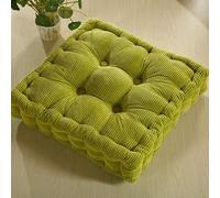 Square Chair Pad Cushion - Soft Pearl Cotton Filled Pillow, Supportive Velvet Cover for Armchair, Dining Room & Garden, 50x50cm, Comfortable Booster Seat Cushion.