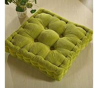Square Chair Pad Seat Cushion Pads Pearl Cotton Filled Back Pillow Soft Touch Supportive Armchair Booster Cushions Velvet Cover For Garden Dining Living Room Light green-38x38x8cm Light Gree