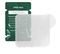 Square Chest Seal, 1 Pack Emergency Adhesive Trauma Dressing | 6-Inch Diameter Sterile Dressing for Open Chest Injuries | Medical Grade Hydrogel, Latex Free, Temp Resistant