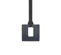 Square Chew Necklace - Black with Lanyard - for Kids with Autism, Anxiety & ADHD - 100% Food Grade Silicone - Sensory Oojamabobs (6 Lanyard Designs Available) (Plain Black, 54cm Lanyard)