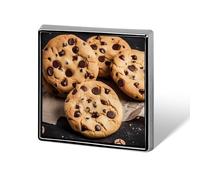 Square Chocolate Chip Biscuits Brooch Classic Mini Pin 0.7 Inch Aluminum Alloy Lapel Pin Personalized Button Badge for Backpack Hat Suit Jacket Clothing Decoration
