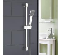 Square Chrome Plated Slider Rail Kit - Single Mode Handset