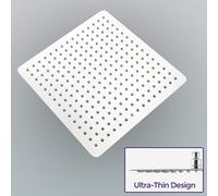 SQUARE CHROME STAINLESS STEEL OVERHEAD RAINFALL ULTRA SLIM SHOWER HEAD 350MM