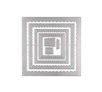 Square Circular Border Die Cuts for Card Making,Metal Cutting Dies Embossing Paper Dies for Scrapbooking DIY Album Card Making Supplies (03)