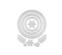 Square Circular Border Die Cuts for Card Making,Metal Cutting Dies Embossing Paper Dies for Scrapbooking DIY Album Card Making Supplies (05)
