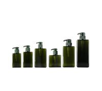 Square Clear Bottle Liquid Soap Whipped Mousse Points Bottling Shampoo Lotion for bathroom(Green,150ml)