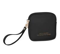 Square Clutch Cosmetic Bag, Portable Storage Bag, Make Up Bag for Women, Small Makeup Pouch for Business Trips Gyms (Black)