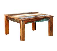 Square Coffee Table Multi-colour Reclaimed Solid Wood 80x80x45 cm Handmade